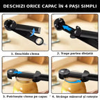 Deschizător de borcane cu magnet - negru